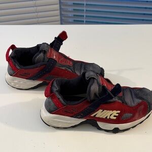 Nike Kids Red and Gray Sneakers